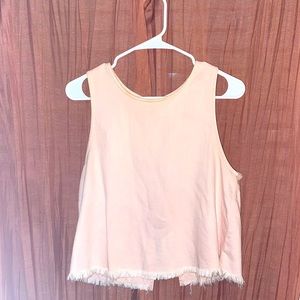 Aerie pink denim tank